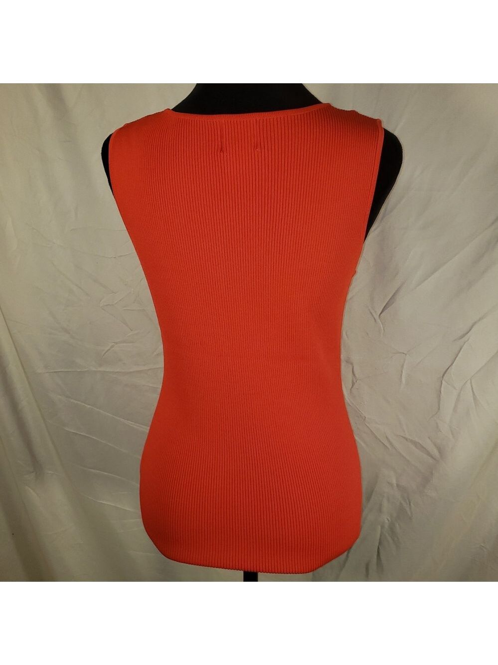 Ruby Rd. Coral Embellished Ribbed Tank - M - Picture 4 of 5